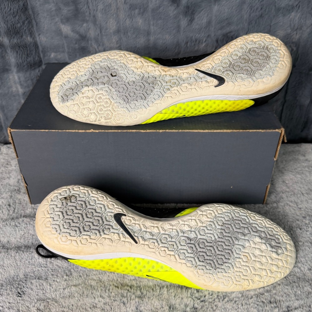 Nike Hypervenom Phelon IC Mens Size 12 Volt Black Indoor Soccer Shoes - Picture 8 of 9